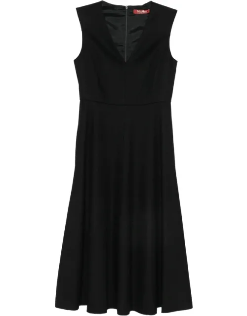 V-neck Sleeveless Midi Dress