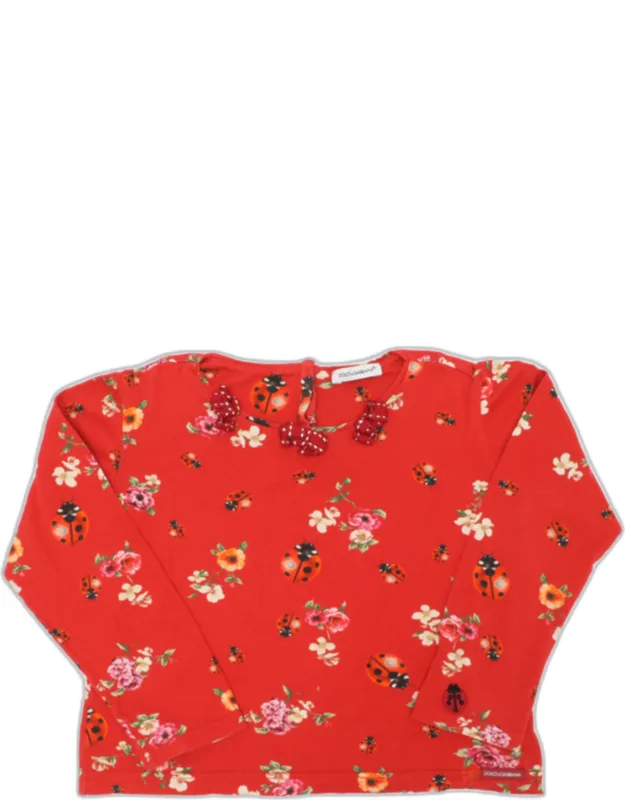 Floral And Bugs Printed Cotton Sweatshirt