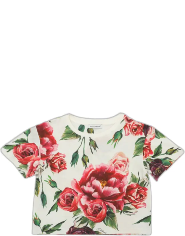 Floral Printed Cotton T-shirt