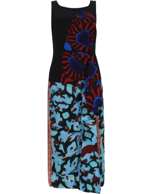 Patchwork Midi Dress