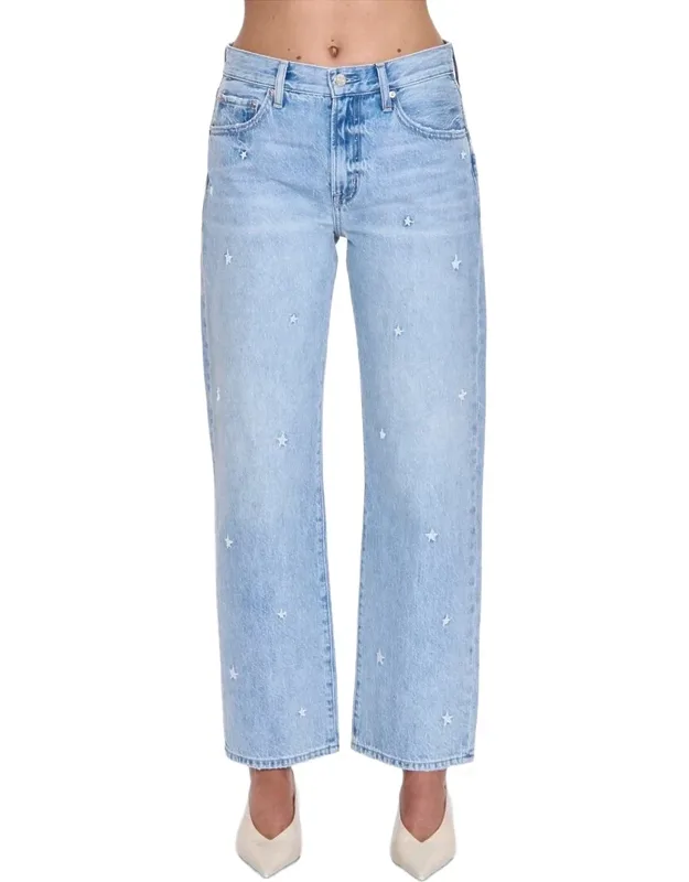 Lexi Petite Stellar Vintage Bowed Straight Jeans