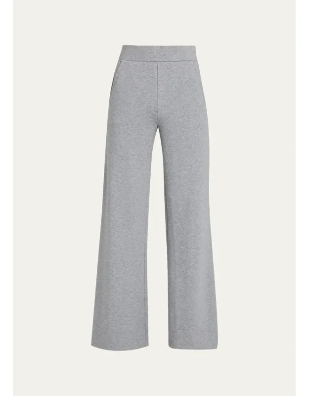 Cotton-blend Wide-leg Pants