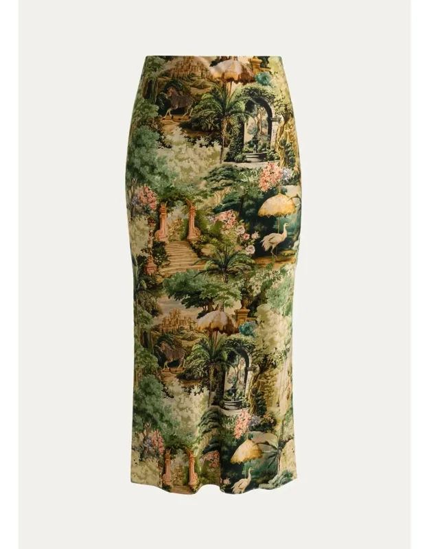 Tapestry Slip Skirt