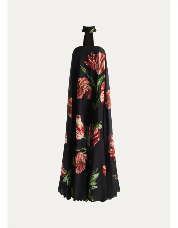 Floral Scarf Maxi Dress