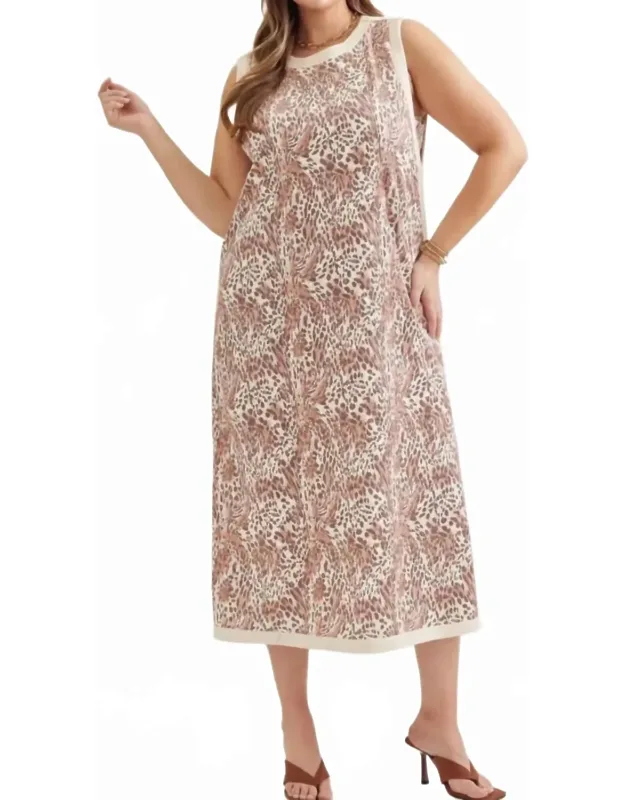 Jersey Knit Midi Dress