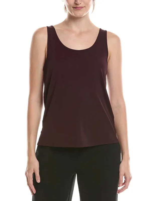 Silk Scoop Neck Slim Tank