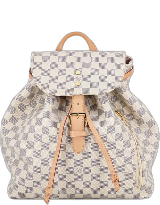 Sperone Pm Damier Azur Canvas Backpack