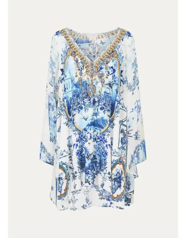 The Porcelain Raglan Sleeve Mini Dress