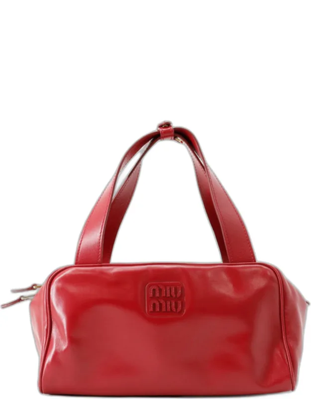Bowling Leather Top Handle Bag