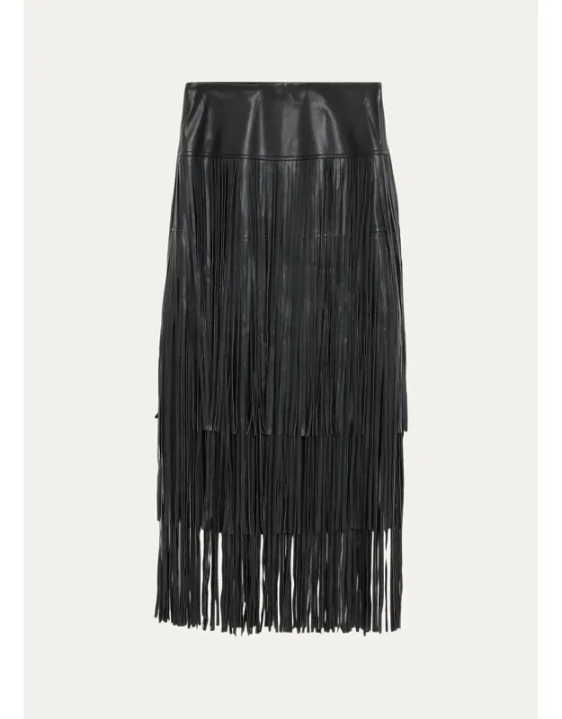 Fringe Maxi Skirt