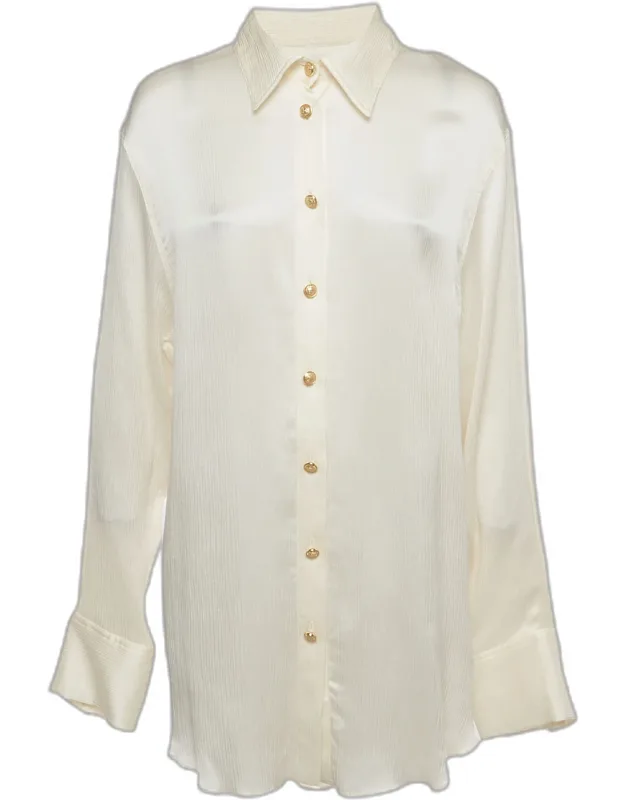 Silk Plissé Button-up Mini Shirt Dress