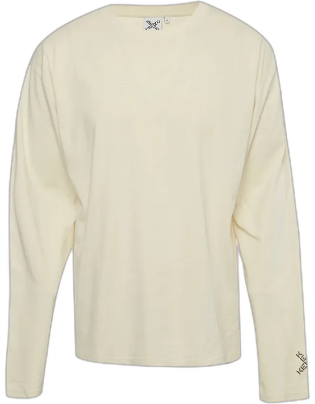 Cream Logo Graphic Jersey Long Sleeve T-shirt