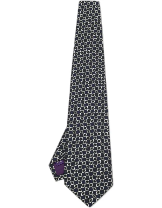 Geometric Silk Jacquard Traditional Tie