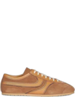 Round-toe Suede Low-top Sneakers