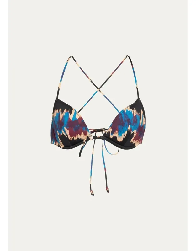 Floria Ikat Tie Bikini Top
