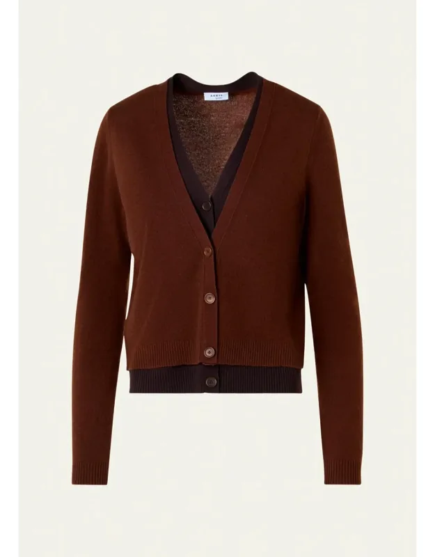 Wool-cashmere V-neck Cardigan
