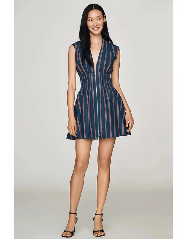 Front-zip Mini Shirtdress