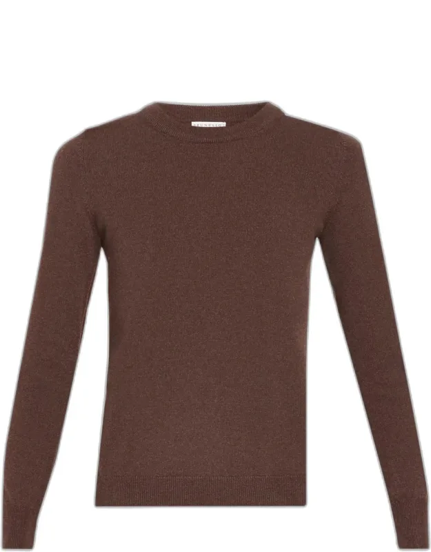 Cashmere Rib Crewneck Sweater
