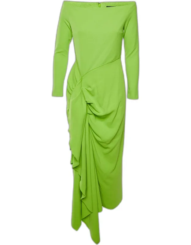Draped Lotus Midi Dress