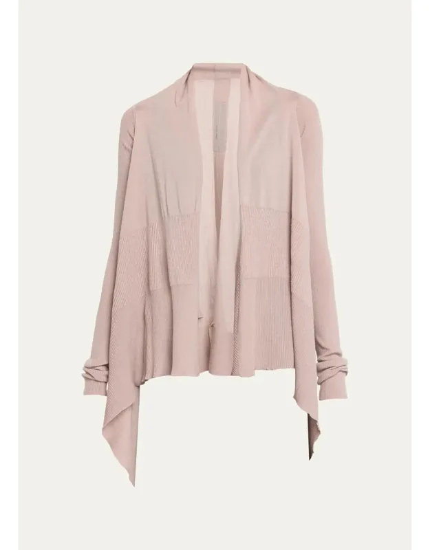 Wool Knit Long Medium Wrap Cardigan