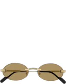 Rimless Oval Sunglasses
