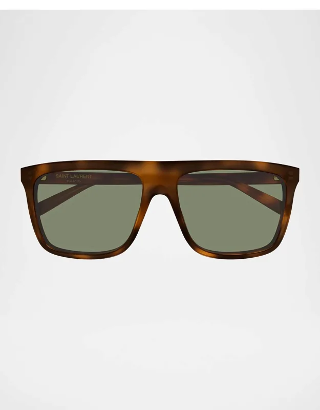 _acetate Aviator Sunglasses With Solid Nylon Lenses And 100% Uva/uvb Protection_