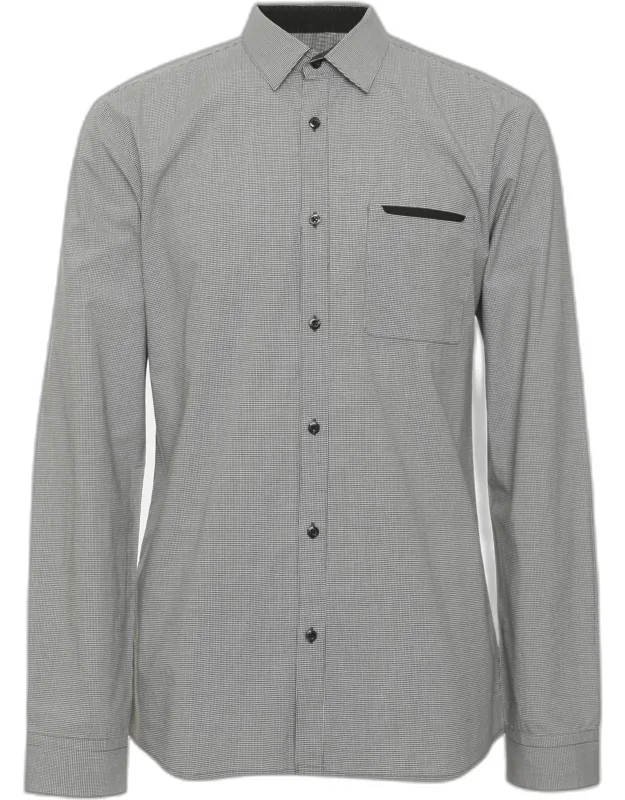 Plaid Cotton Long Sleeve Slim Fit Shirt