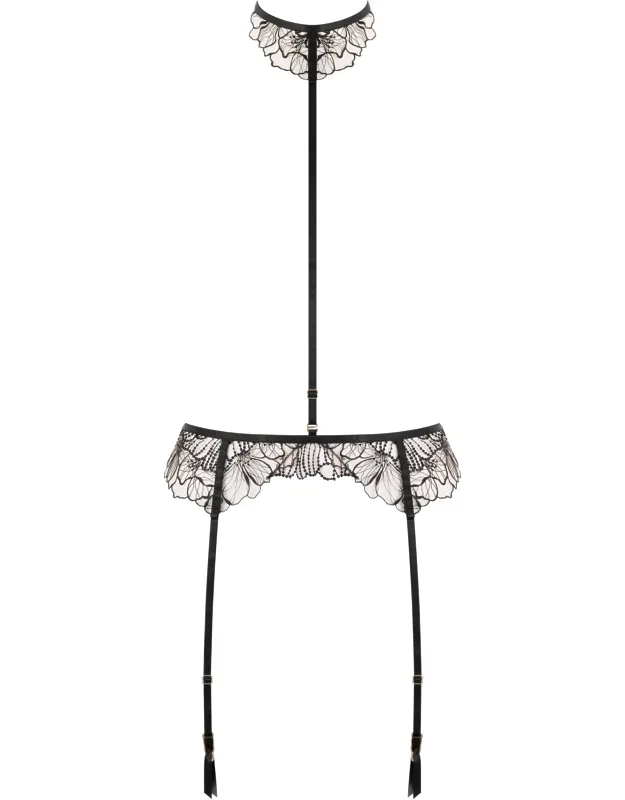 Garter Belt Harness With Detachable Collar