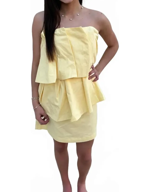 Origami Corset Bodice Strapless Mini Dress