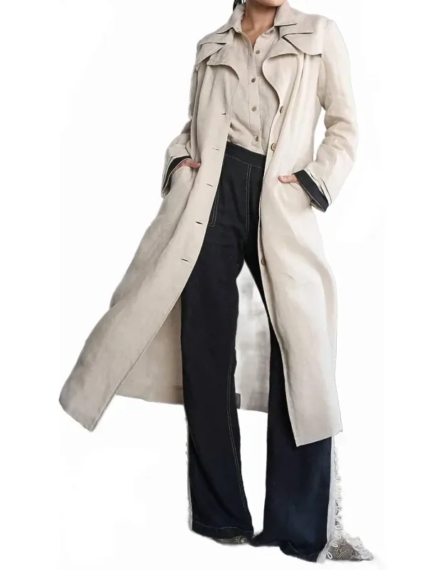 Linen Trench Coat
