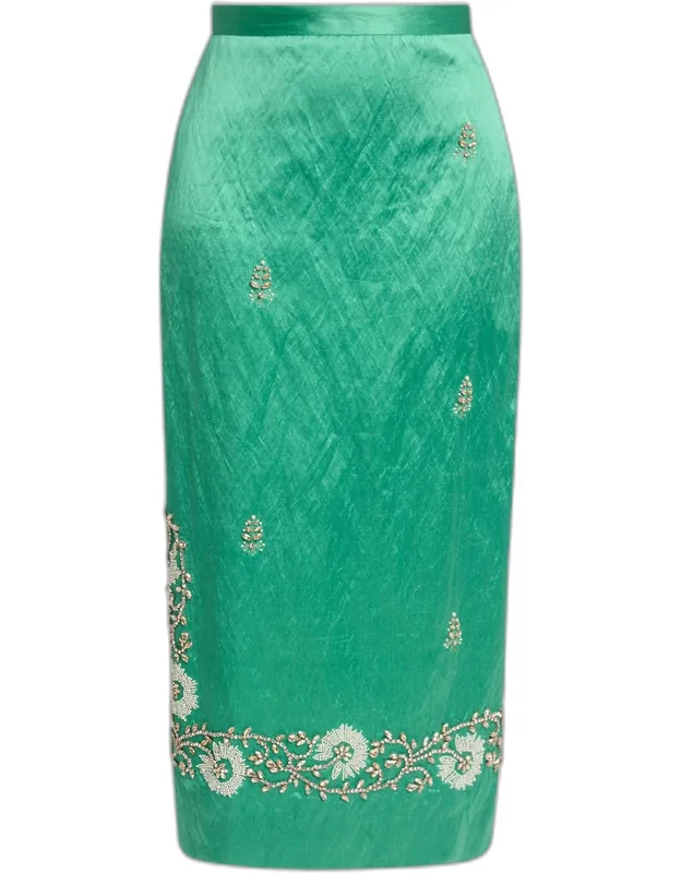 Embellished Midi Skirt