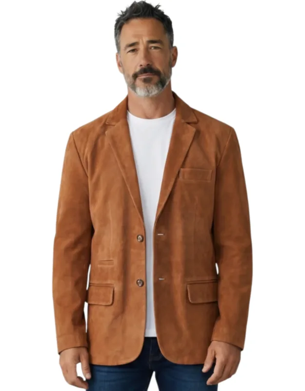 Italian Suede Blazer Jacket