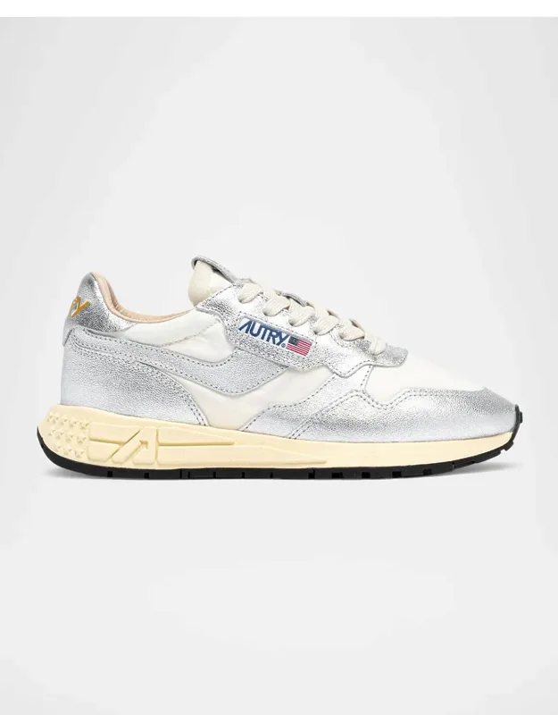 Metallic Leather Low-top Sneakers