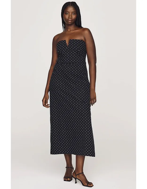 Notched Midi Dress