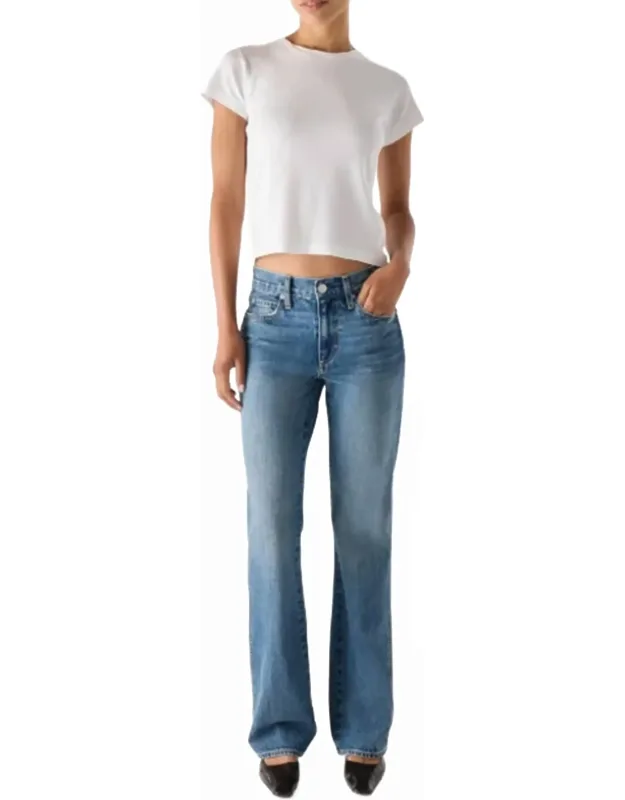 Marcenia Mid Rise Slouchy Bootcut Jeans