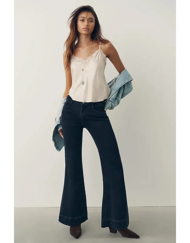 Retro Mid-rise Flare Jeans