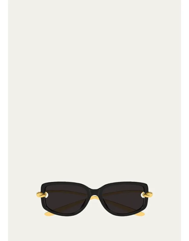 Temple Knot Rectangular Sunglass