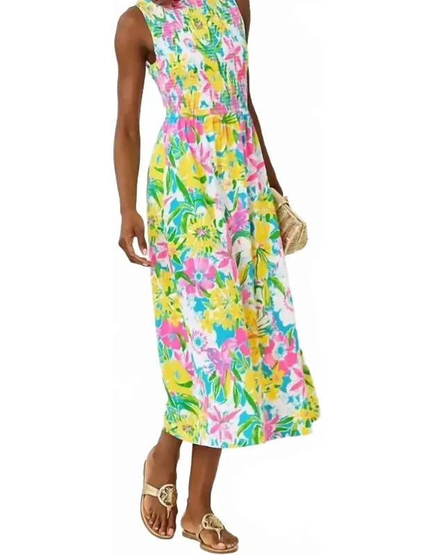 Finnley Smocked Midi Dress