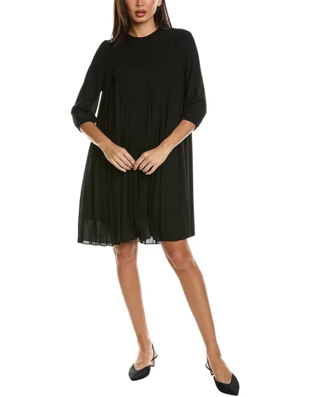 Accordion Pleated Mini Dress