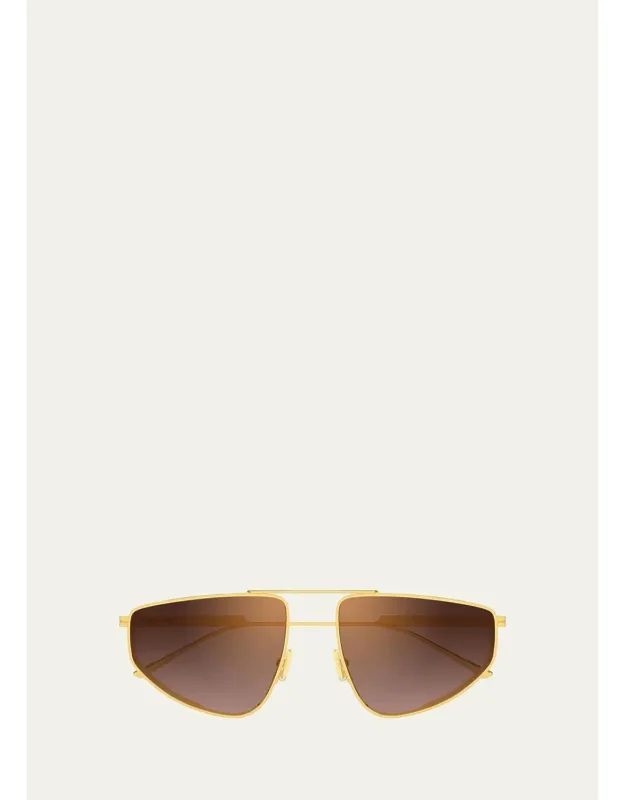 Aviator Sunglasses With Solid Lenses And Metal Frame