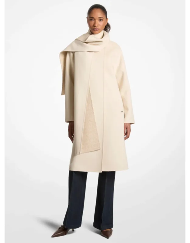 Wool Blend Wrap Coat