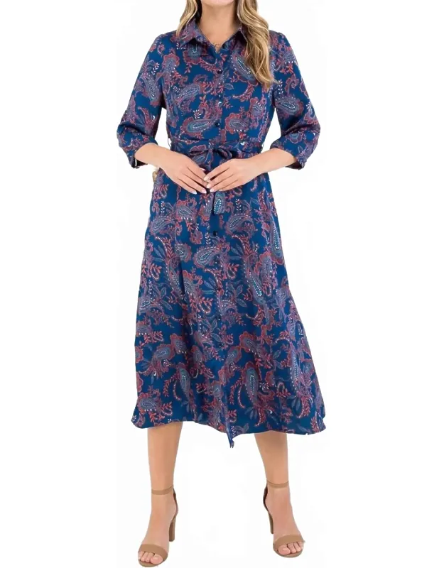 Paisley Print Dress