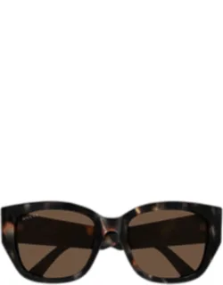 On Side 55mm Round Sunglasses