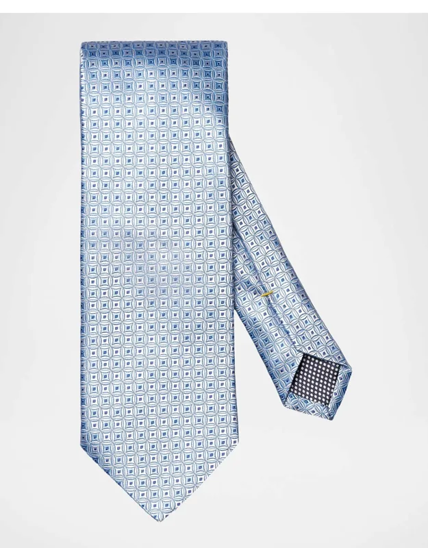 Tonal Geometric Medallion Silk Tie