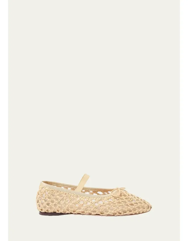 Raffia Ballet Flats