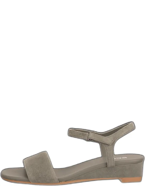 Suede Leather Wedge Sandals