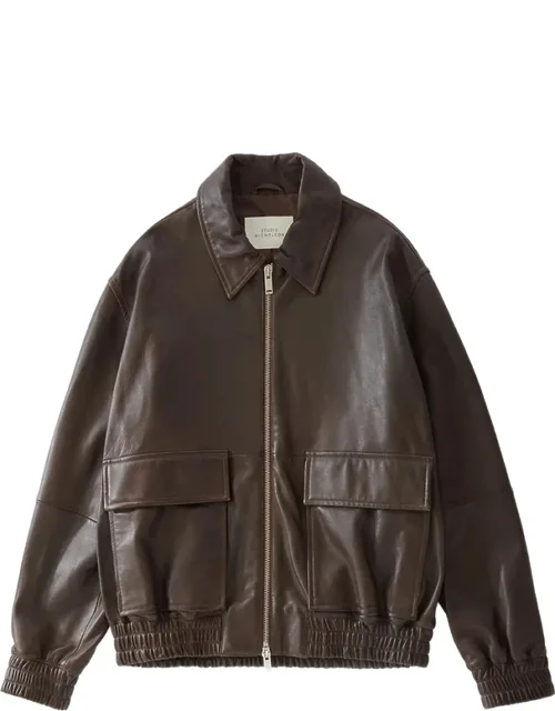 Leather Zip-up Jacket