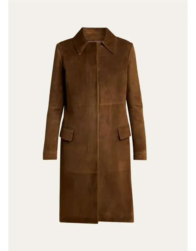 Suede Long Coat