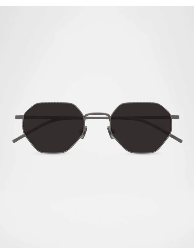 Intrecciato Geometric Titanium Sunglasses