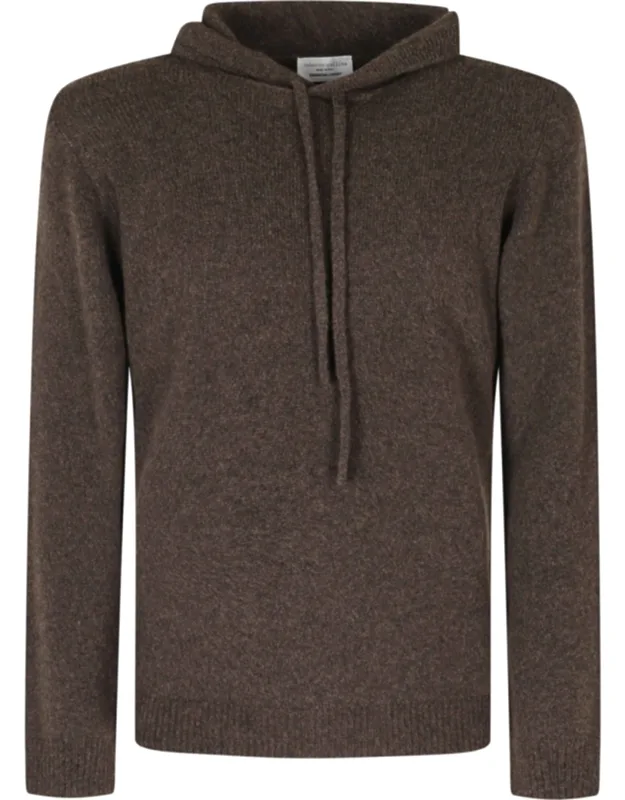 Hooded Textured Merino-camel Blend Hoodie